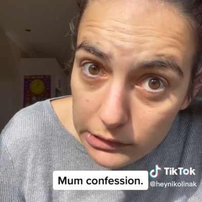 Nikolina Kharoufeh posts TikTok talking about how she showers every second day. 