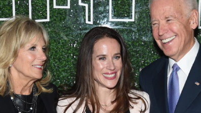Ashley with her parents Jill and Joe Biden who will be sworn in as 46th US President this week.