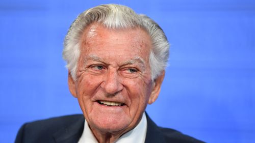 Bob Hawke at the National Press Club today. (AAP)