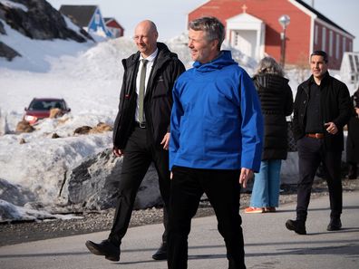 Denmark's King Frederik during a visit to Nuuk, Greenland, Tuesday, April 29, 2025.