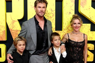 SYDNEY, AUSTRALIA - MAY 02: Chris Hemsworth and Elsa Pataky and their children Sasha Hemsworth and Tristan Hemsworth attend the Australian premiere of &quot;Furiosa: A Mad Max Saga&quot; on May 02, 2024 in Sydney, Australia. (Photo by Brendon Thorne/Getty Images)