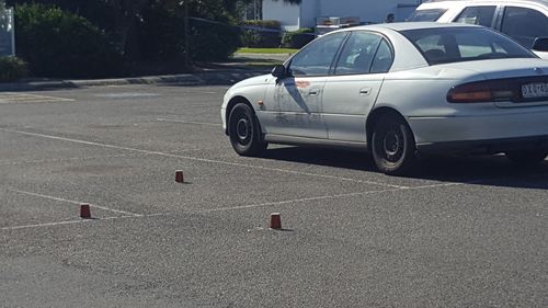 Coffee cups have been placed as markers. (Mark Santomartino)