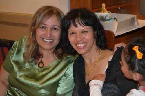 The author pictured with younger sister Maureen. Picture: Supplied