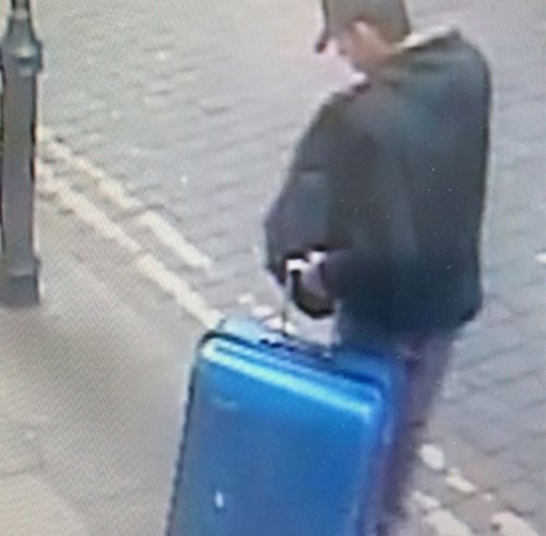 This is a handout photo taken on Monday, May 22, 2017 from CCTV and issued on Monday, May 29, 2017 by Greater Manchester Police of Salman Abedi in an unknown location of the city centre in Manchester, England.