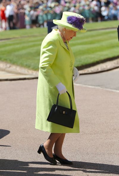 <p>Photo of <strong>Queen Elizabeth II arriving at Meghan Markle and Prince Harry's wedding</strong></p>
