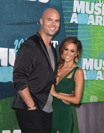 Jana Kramer and Mike Caussin attend the CMT Music Awards in 2015 in Pittsburgh, Pennsylvania.