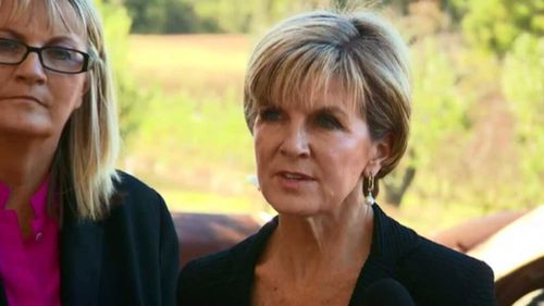 Julie Bishop confirmed the news in a press conference today.