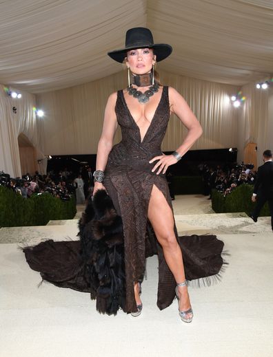 Jennifer Lopez attends Met Gala Celebrating In America: A Lexicon Of Fashion at Metropolitan Museum of Art on September 13, 2021 in New York City. 