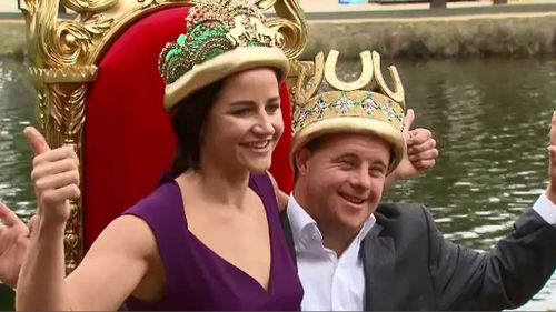 Melbourne Cup winning jockey Michelle Payne and strapper brother Stevie crowned Moomba monarchs