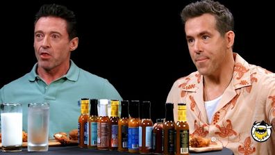 Hugh Jackman and Ryan Reynolds on Hot Ones