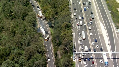 Motorists are experiencing major delays on M4 due to a truck fire.