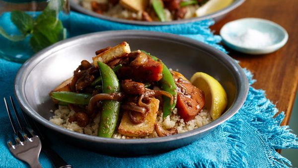 Cashew, sweet potato and tofu curry