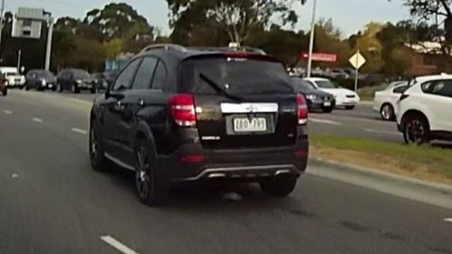 The trio of offenders are believed to have been travelling in a stolen Holden Captiva. (Victoria Police)