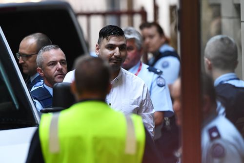 James Gargasoulas arrives at court this morning ahead of his trial. 