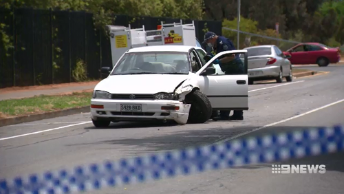 A court has heard an innocent motorist was murdered after his car "nudged" the killer's vehicle at a busy intersection in Adelaide's north.