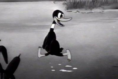 While Daffy has always been a bit nutso, he was <i>really </i>nutso in his earlier appearances &mdash; as in, "terrifyingly bizarre". He made his first appearance in the 1937 cartoon <i>Porky's Duck Hunt</i>, taunting Porky Pig with his off-the-wall antics and crazy hooting.