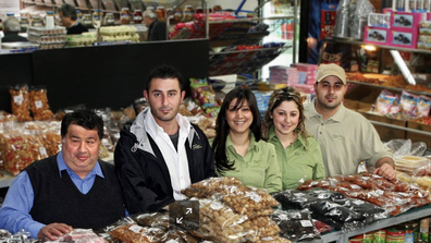 Jinan Afiouny and family at thei Greenacre family business Nut Roasters