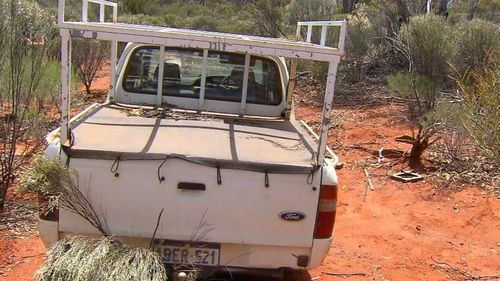 Mr Potter's ute was found bogged.