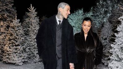 Kourtney Kardashian and Travis Barker on annual Kardashian-Jenner Christmas Eve party