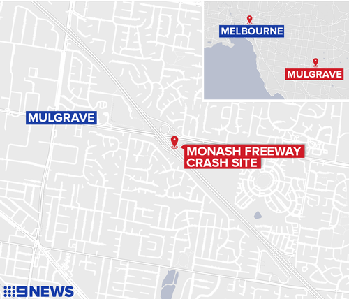 Melbourne Monash freeway crash