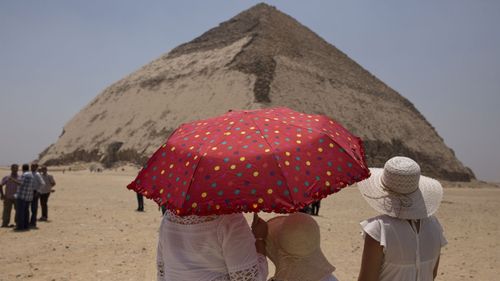 The Bent pyramid, listed on UNESCO's world heritage list as part of the Memphis necropolis.