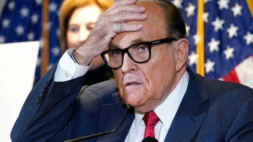 An associate of Donald Trump's lawyer Rudy Giuliani was pushing a conspiracy theory that Italy was using satellite technology to change votes.