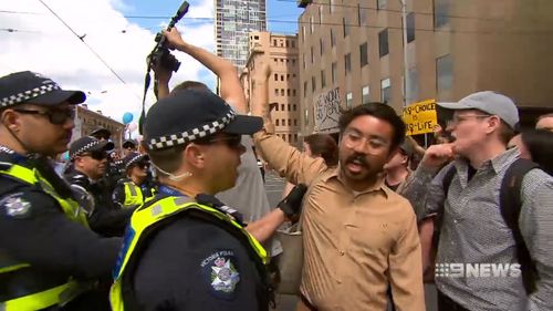 Protestors took to the streets in Melbourne today.