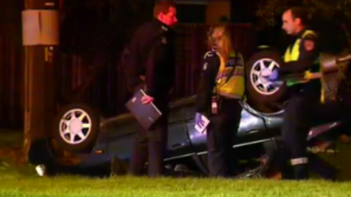 The collision occurred just after midnight in Ferntree Gully, Dandenong. (9NEWS)