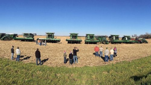 Heartbreaking moment US community unites to help farmer's family