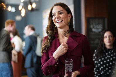 Catherine, Princess of Wales meets future leaders and local business owners from Birmingham's creative industries sector at an event in The Rectory during their visit to Birmingham on April 20, 2023 in Birmingham, England.  