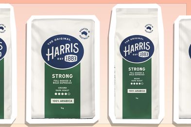 9PR: Harris Strong Ground Coffee, 1kg and Harris Strong Coffee Beans, 1kg