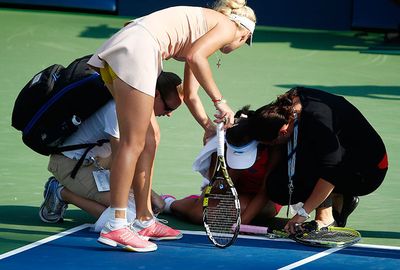 Wozniacki progressed to the final after Peng Shuai retired as a result of the heat.