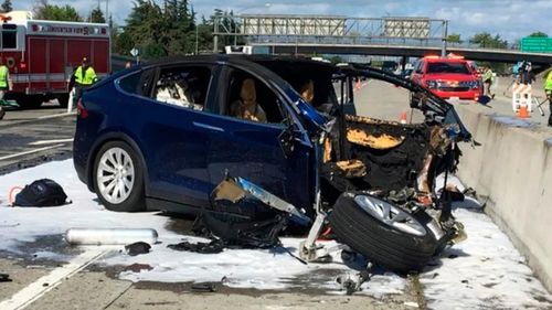 This March 23, 2018 crash of a Tesla Model X in Autopilot mode killed the car's owner, Walter Huang. His family was suing Tesla over the crash until a settlement was reached.