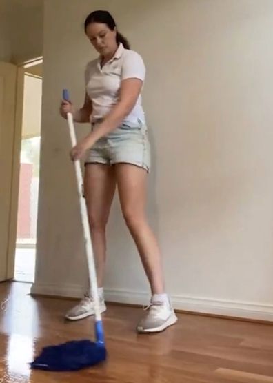 Mopping the floor