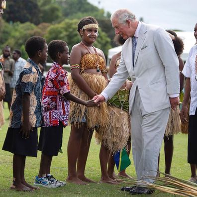 Prince Charles speaks pidgin English in the Solomon Islands