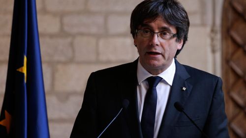 Spain's state prosecutor has called for charges to be laid against the sacked Catalonia president Carles Puigdemont. (AAP)