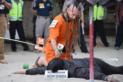 NSW mother and boyfriend re-enact night of Bali police officer death