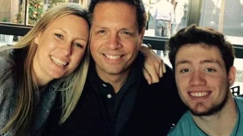 Australian Justine Ruszczyk with her American fiance Don Damond and his son Zach.