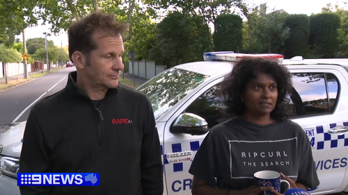 The homeowners told how they tried to convince the alleged intruders not to steal their car.
