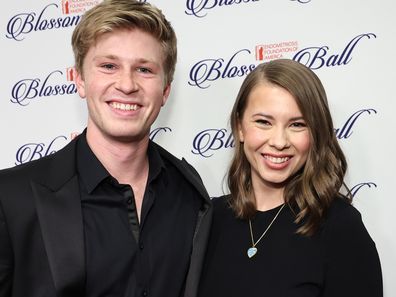 NEW YORK, NEW YORK - MAY 03: Robert Irwin and Wildlife Conservationist and CEO, Australia Zoo Blossom Award Honoree Bindi Irwin attends the Endometriosis Foundation Of America's (EndoFound) 12th Annual Blossom Ball at Gotham Hall on May 03, 2024 in New York City.  (Photo by Jamie McCarthy/Getty Images for Endometriosis Foundation of America)