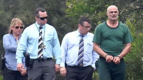 Police unable to find remains of Quanne Diec during search with Vinzent Tarantino (right). (AAP)