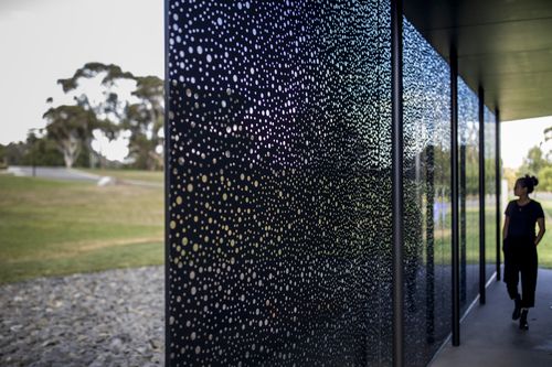 'For our Country' a sculptural pavilion by Queensland Aboriginal artist Daniel Boyd was unveiled at the Australian War Memorial in Canberra last month.