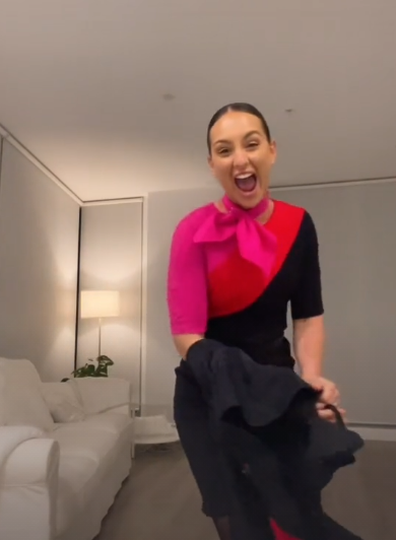 Qantas flight attendant dance