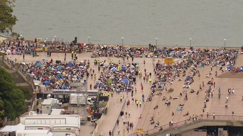 People across the city are packing waterfront vantage points ahead of the fireworks.