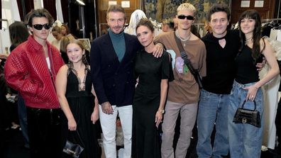 Victoria Beckham shares family photo with son Brooklyn and his wife Nicola Peltz after Paris Fashion Week showing.