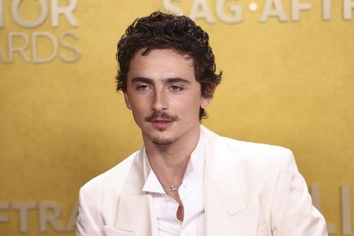 Timothée Chalamet at the 32nd Annual Actor Awards Presented by SAG-AFTRA held at Shrine Auditorium and Expo Hall on March 01, 2026 in Los Angeles, California.