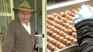 Henri Bader wakes up at 6am every day to tend to his Northern New South Wales crop of 25,000 macadamia trees.