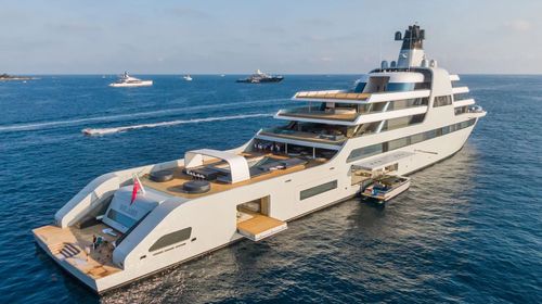 Abramovich's 140-metre long superyacht "Solaris", rumoured to be the most expensive ever built.