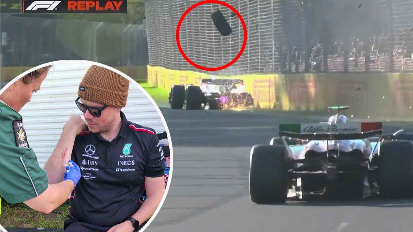 Spectator Will Sweet was injured by flying debris after Kevin Magnussen crashed at the Australian Grand Prix.
