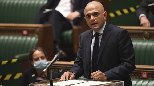 Britain's Health Secretary Sajid Javid